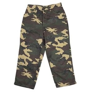 Bill‎ Blass Jeans Womens 10 Camo Glitter Sparkle High Rise Easy Fit Vintage 90s
